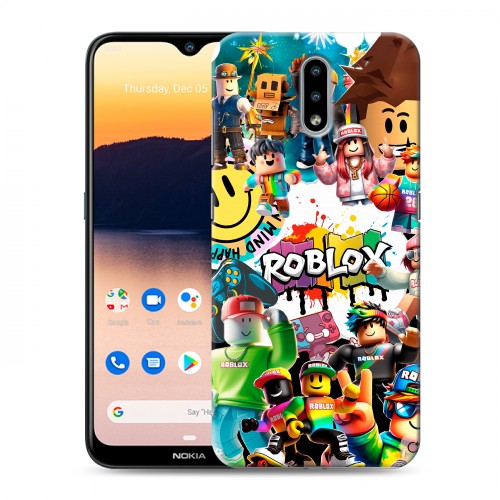 Дизайнерский силиконовый чехол для Nokia 2.3 Roblox Роблокс