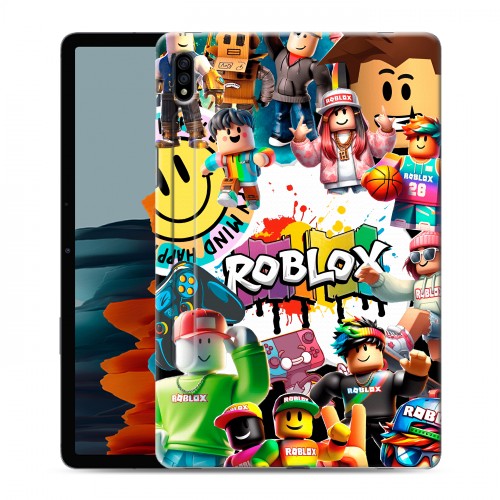 Дизайнерский силиконовый чехол для Samsung Galaxy Tab S7 Roblox Роблокс