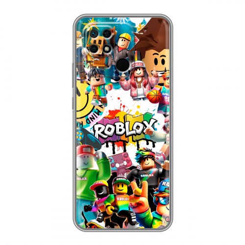 Дизайнерский силиконовый чехол для Xiaomi Redmi 10C Roblox Роблокс