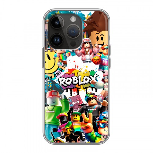 Дизайнерский силиконовый чехол для Iphone 14 Pro Roblox Роблокс