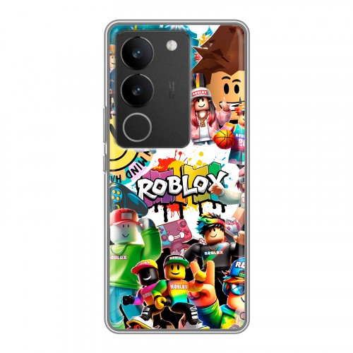 Дизайнерский силиконовый с усиленными углами чехол для Vivo V29 Roblox Роблокс