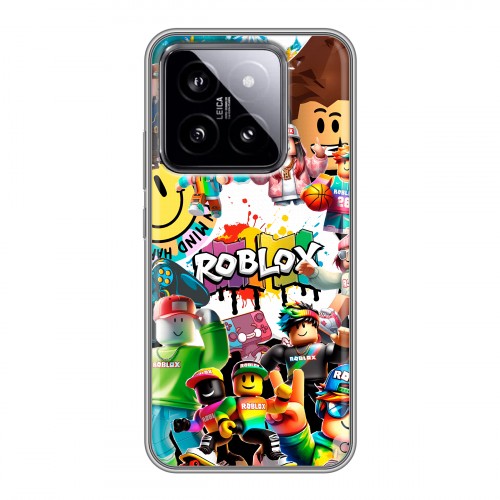 Дизайнерский силиконовый чехол для Xiaomi 14 Roblox Роблокс
