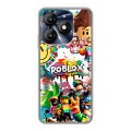 Дизайнерский силиконовый чехол для Itel A70 Roblox Роблокс