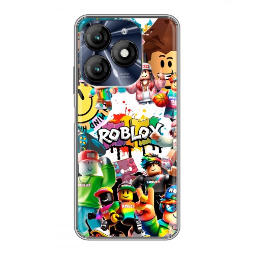 Дизайнерский силиконовый чехол для Itel A70 Roblox Роблокс