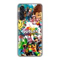 Дизайнерский силиконовый чехол для Samsung Galaxy M55 Roblox Роблокс