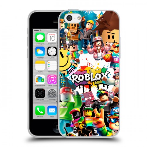Дизайнерский пластиковый чехол для Iphone 5c Roblox Роблокс