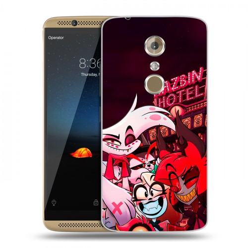 Дизайнерский пластиковый чехол для ZTE Axon 7 Hazbin Hotel Отель Хазбин