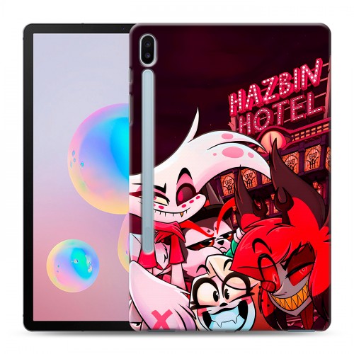 Дизайнерский силиконовый чехол для Samsung Galaxy Tab S6 Hazbin Hotel Отель Хазбин