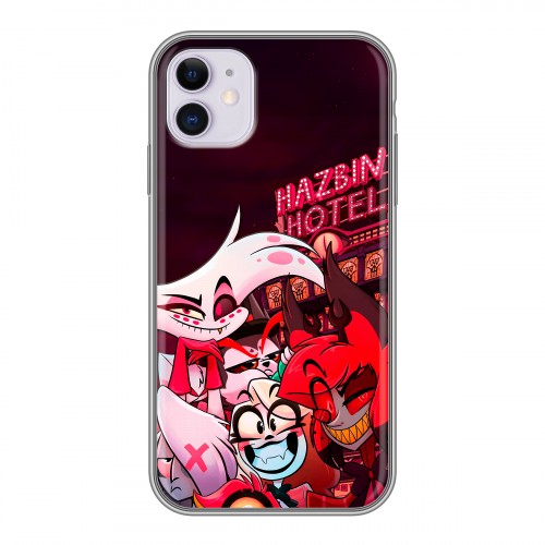 Дизайнерский силиконовый чехол для Iphone 11 Hazbin Hotel Отель Хазбин