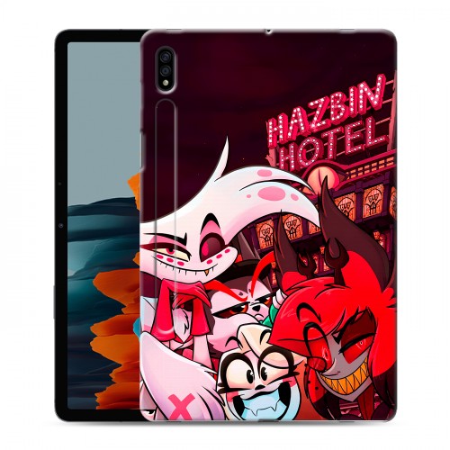 Дизайнерский силиконовый чехол для Samsung Galaxy Tab S7 Hazbin Hotel Отель Хазбин