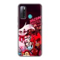 Дизайнерский силиконовый с усиленными углами чехол для Tecno Pouvoir 4 Hazbin Hotel Отель Хазбин