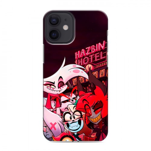 Дизайнерский силиконовый с усиленными углами чехол для Iphone 12 Mini Hazbin Hotel Отель Хазбин