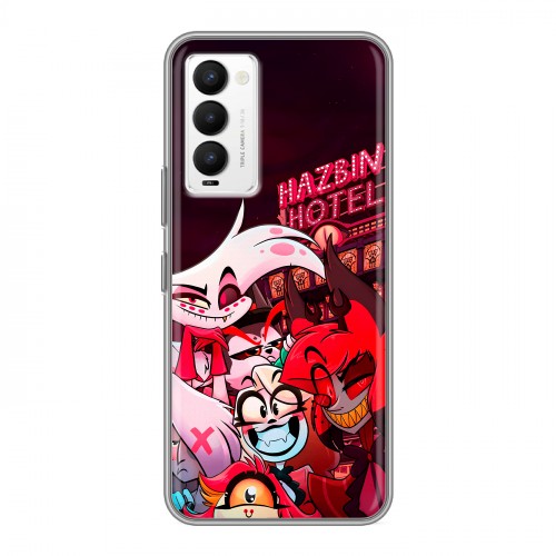 Дизайнерский силиконовый с усиленными углами чехол для Tecno Camon 18 Hazbin Hotel Отель Хазбин