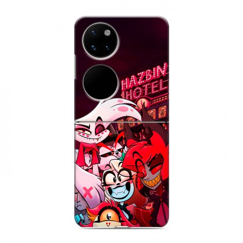 Дизайнерский пластиковый чехол для Huawei P50 Pocket Hazbin Hotel Отель Хазбин