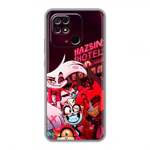 Дизайнерский силиконовый чехол для Xiaomi Redmi 10C Hazbin Hotel Отель Хазбин