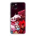 Дизайнерский силиконовый чехол для Iphone 14 Hazbin Hotel Отель Хазбин