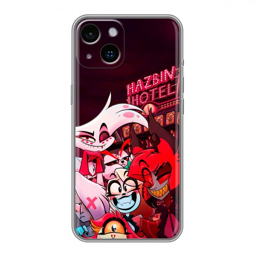 Дизайнерский силиконовый чехол для Iphone 14 Hazbin Hotel Отель Хазбин