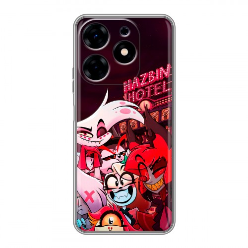 Дизайнерский силиконовый с усиленными углами чехол для Tecno Spark 10 Hazbin Hotel Отель Хазбин