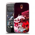 Дизайнерский пластиковый чехол для HTC Desire 500 Hazbin Hotel Отель Хазбин