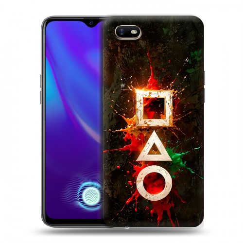 Дизайнерский силиконовый с усиленными углами чехол для OPPO A1k Squid Game Игра кальмара