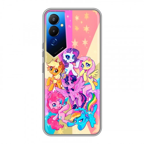 Дизайнерский силиконовый чехол для Tecno Pova 4 My little pony Дружба чудо