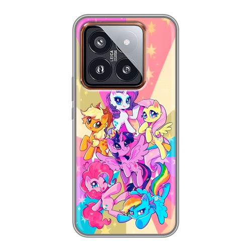 Дизайнерский силиконовый чехол для Xiaomi 14 Pro My little pony Дружба чудо