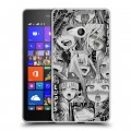 Дизайнерский пластиковый чехол для Microsoft Lumia 540 Ahegao Ахегао Аниме