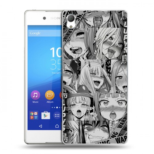 Дизайнерский пластиковый чехол для Sony Xperia Z3+ Ahegao Ахегао Аниме