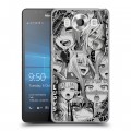 Дизайнерский пластиковый чехол для Microsoft Lumia 950 Ahegao Ахегао Аниме