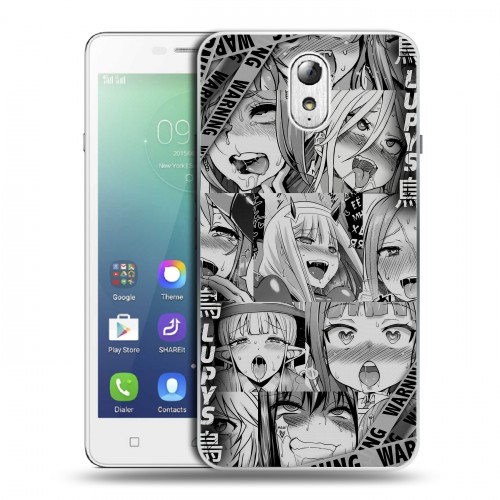 Дизайнерский силиконовый чехол для Lenovo Vibe P1m Ahegao Ахегао Аниме
