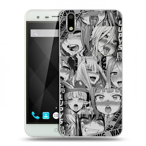 Дизайнерский пластиковый чехол для Ulefone Paris Ahegao Ахегао Аниме