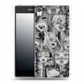 Дизайнерский пластиковый чехол для Sony Xperia E5 Ahegao Ахегао Аниме