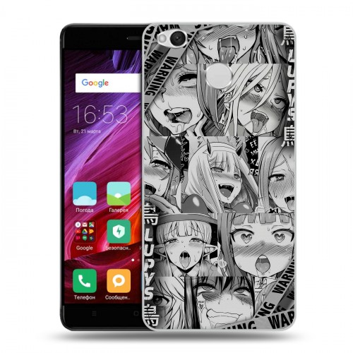 Дизайнерский силиконовый с усиленными углами чехол для Xiaomi RedMi 4X Ahegao Ахегао Аниме