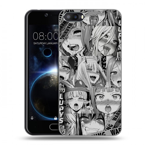Дизайнерский пластиковый чехол для Doogee Shoot 2 Ahegao Ахегао Аниме