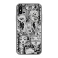 Дизайнерский силиконовый чехол для Iphone x10 Ahegao Ахегао Аниме