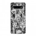 Дизайнерский силиконовый с усиленными углами чехол для Samsung Galaxy S10 Ahegao Ахегао Аниме