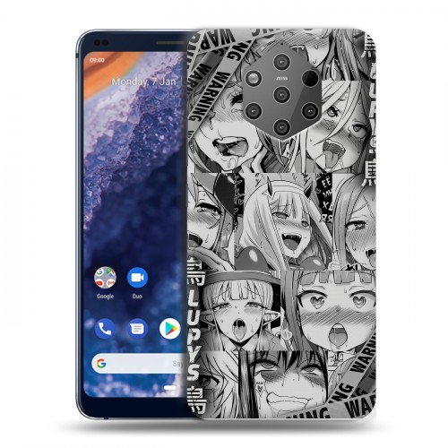 Дизайнерский пластиковый чехол для Nokia 9 PureView Ahegao Ахегао Аниме