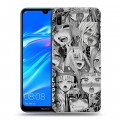Дизайнерский пластиковый чехол для Huawei Y6 (2019) Ahegao Ахегао Аниме