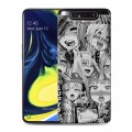 Дизайнерский пластиковый чехол для Samsung Galaxy A80 Ahegao Ахегао Аниме