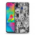 Дизайнерский пластиковый чехол для Samsung Galaxy M20 Ahegao Ахегао Аниме