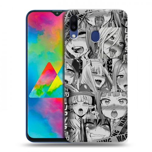 Дизайнерский пластиковый чехол для Samsung Galaxy M20 Ahegao Ахегао Аниме