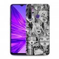 Дизайнерский силиконовый чехол для Realme 5 Ahegao Ахегао Аниме