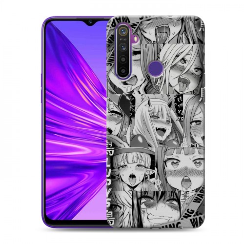 Дизайнерский силиконовый чехол для Realme 5 Ahegao Ахегао Аниме