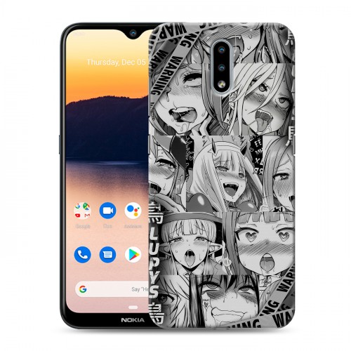 Дизайнерский силиконовый чехол для Nokia 2.3 Ahegao Ахегао Аниме