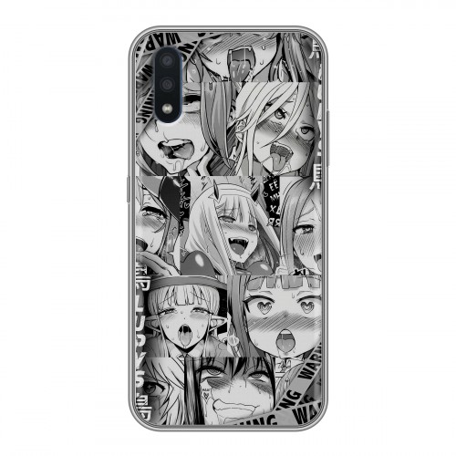 Дизайнерский силиконовый чехол для Samsung Galaxy M01 Ahegao Ахегао Аниме