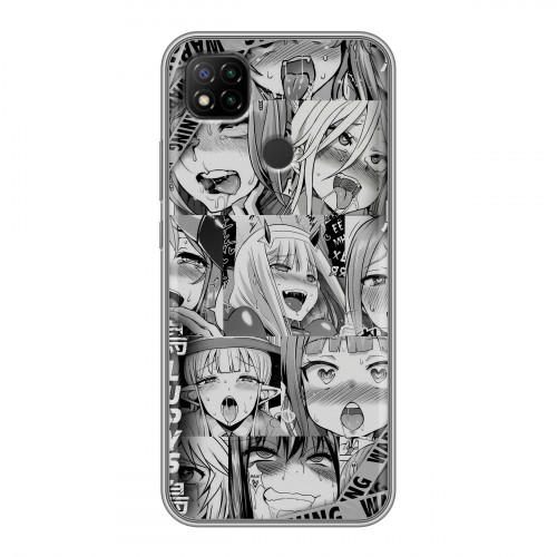 Дизайнерский силиконовый чехол для Xiaomi RedMi 9C Ahegao Ахегао Аниме