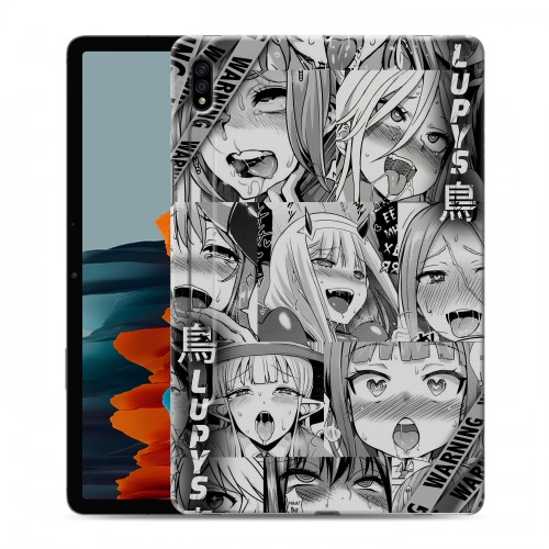 Дизайнерский силиконовый чехол для Samsung Galaxy Tab S7 Ahegao Ахегао Аниме