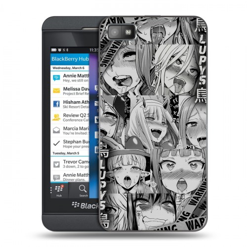 Дизайнерский пластиковый чехол для BlackBerry Z10 Ahegao Ахегао Аниме
