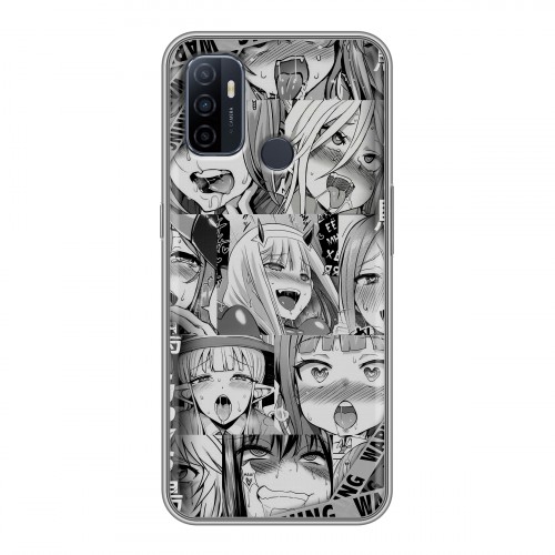 Дизайнерский силиконовый чехол для OPPO A53 Ahegao Ахегао Аниме