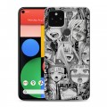 Дизайнерский пластиковый чехол для Google Pixel 5 Ahegao Ахегао Аниме